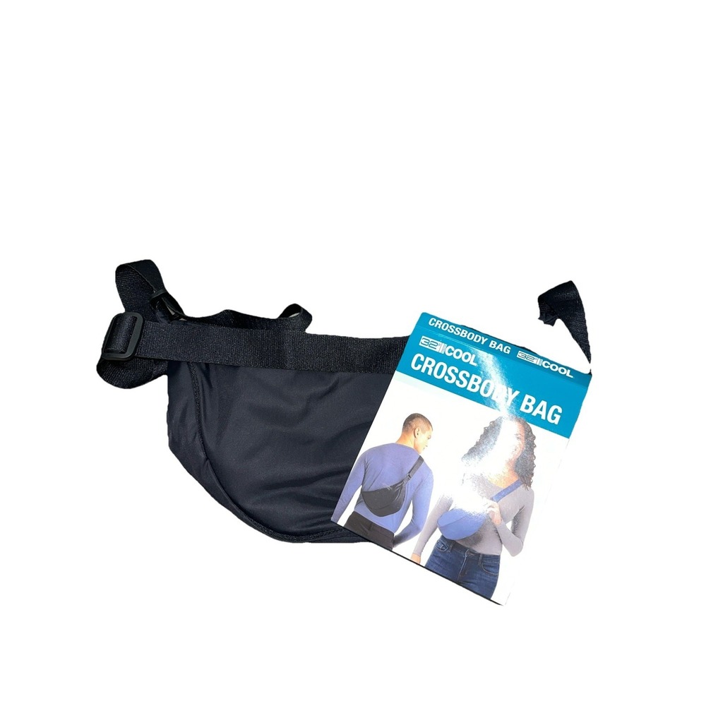 32 Degrees Cool Crossbody Bag in Black w/mesh pockets Water-Resistant Strap‎ 219